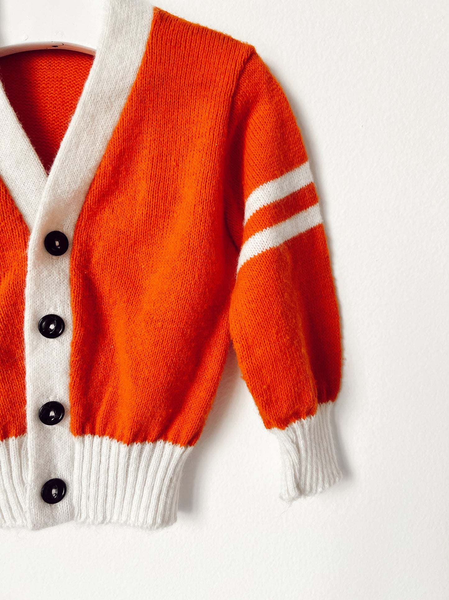 1970’s Baby's Burnt Orange Varsity Cardigan