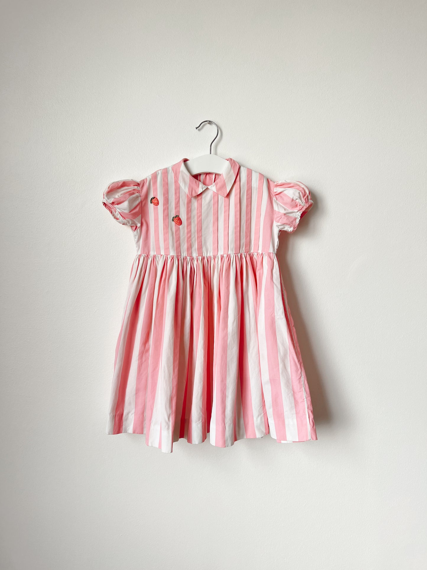 Pink Stripe Strawberry Dress