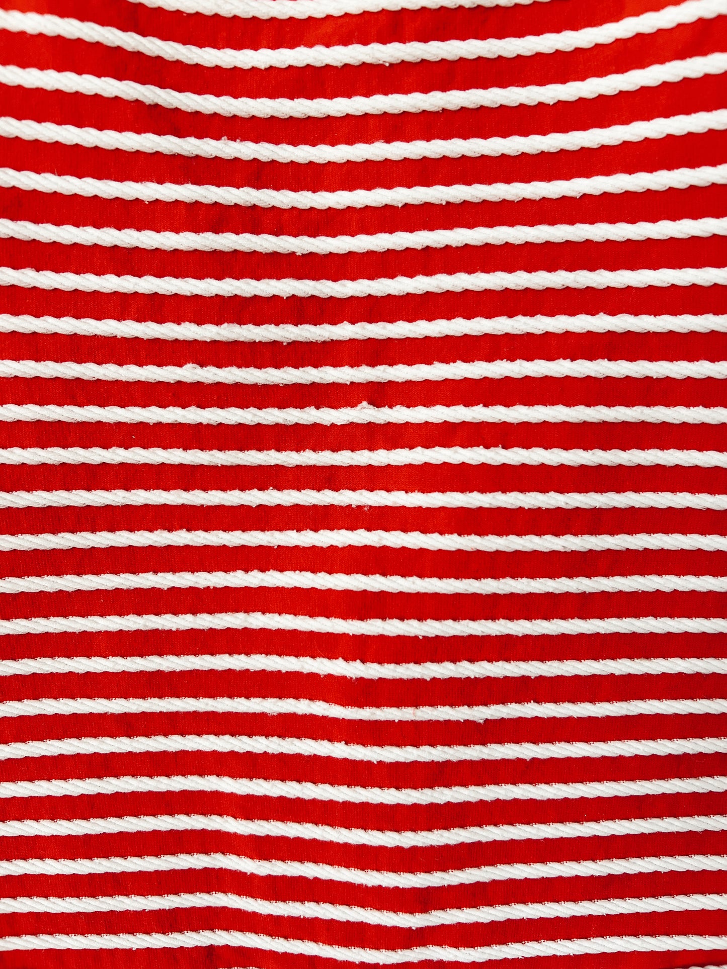 Red and White Striped Swimming Suit