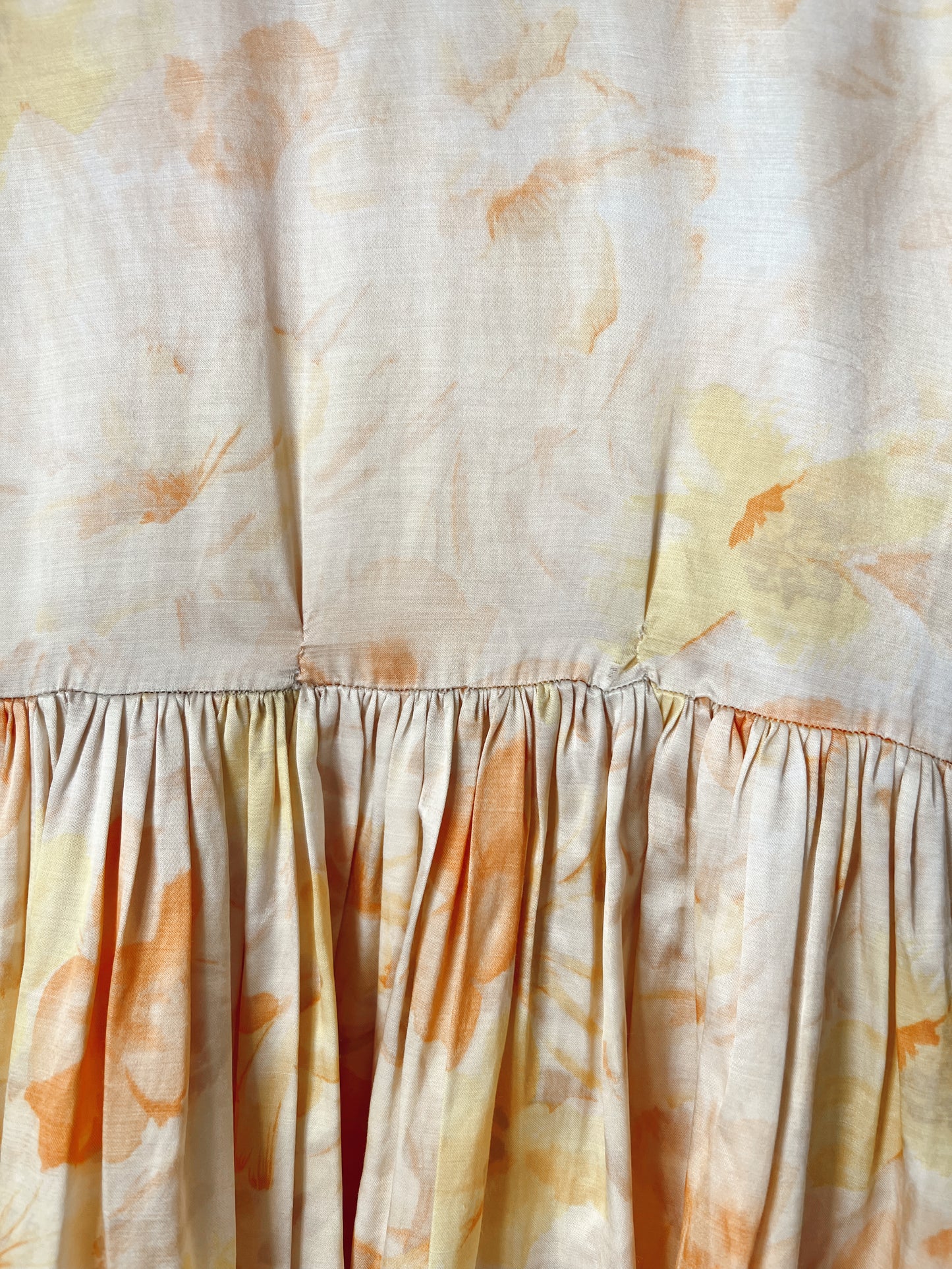 Vintage 1950's Handmade Floral Satin Dress