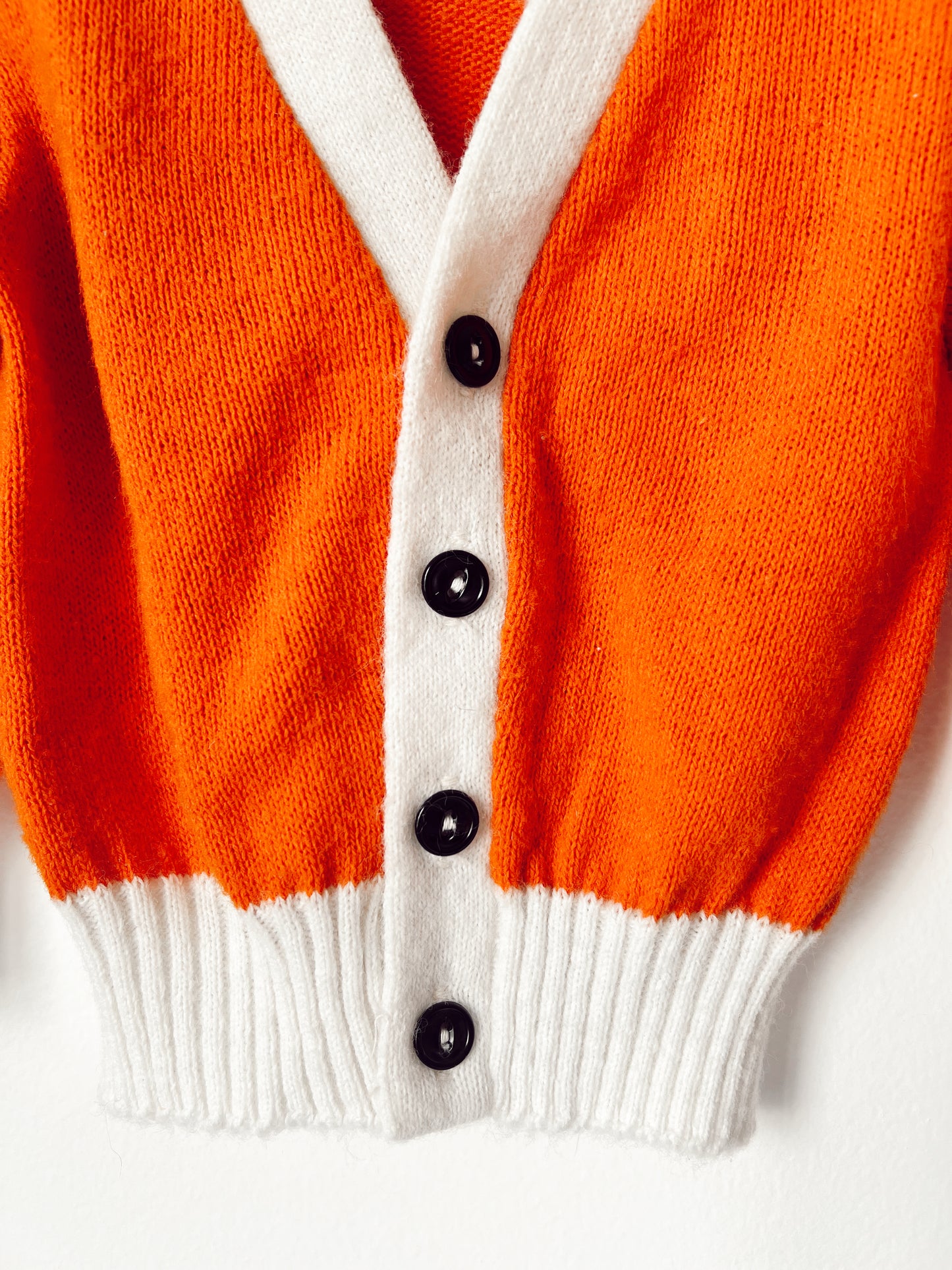 1970’s Baby's Burnt Orange Varsity Cardigan