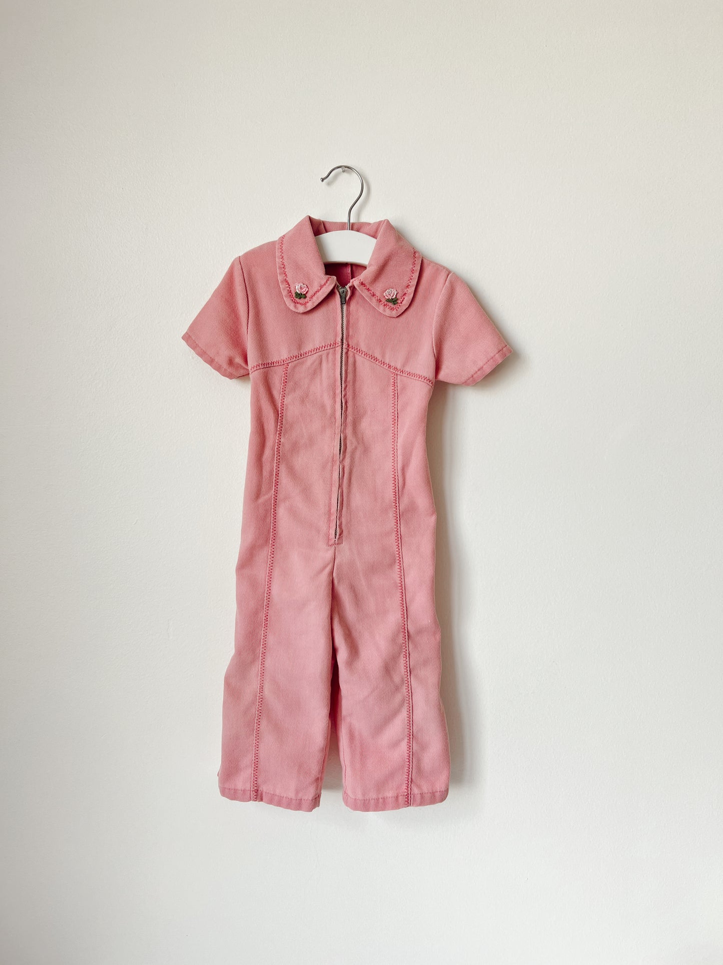 Pink Zippered Toddler Jumpsuit