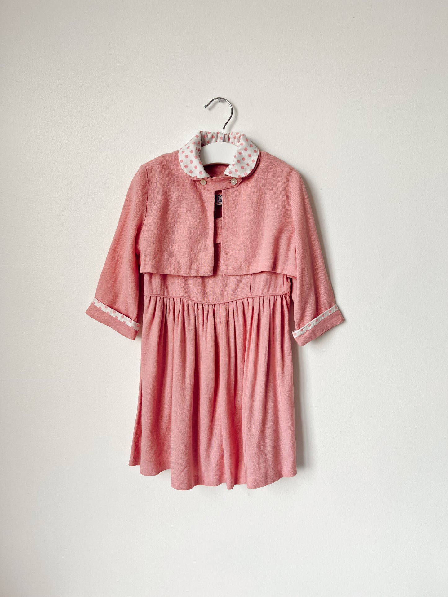 1950s Handmade Dress with Bolero Jacket and Belt