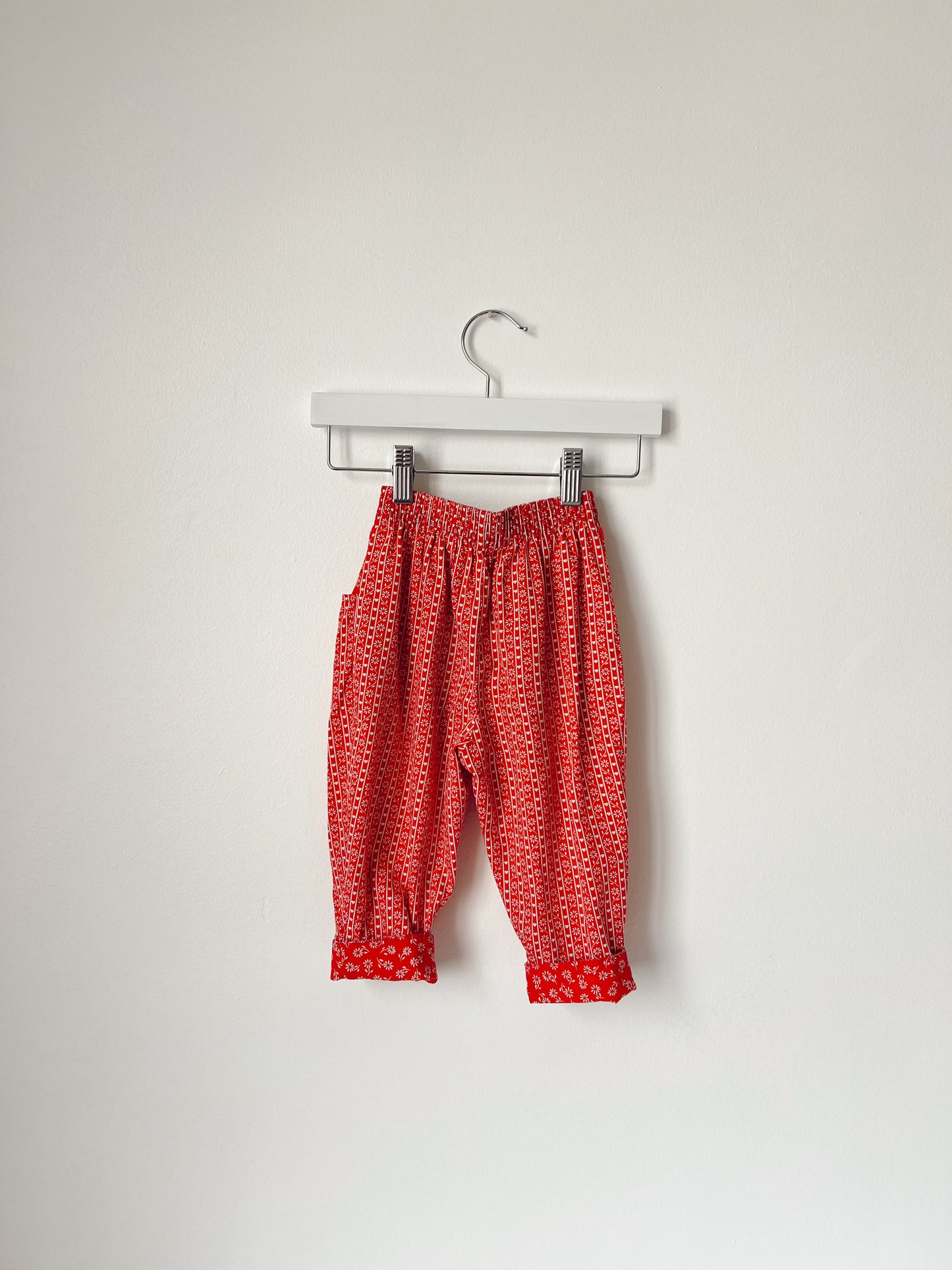 Floral Red Heart Trouser