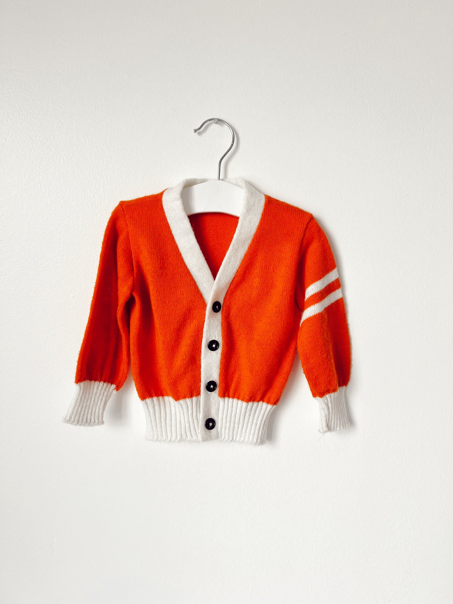 1970’s Baby's Burnt Orange Varsity Cardigan