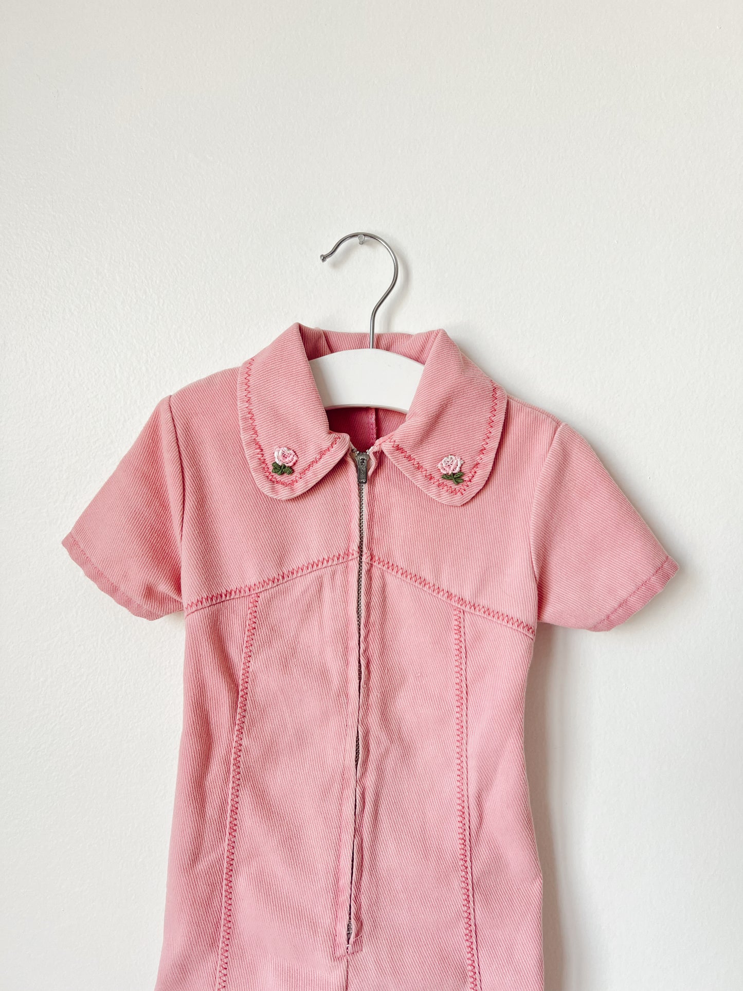 Pink Zippered Toddler Jumpsuit