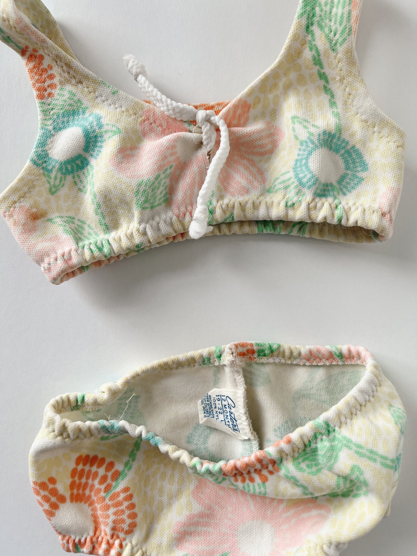 Vintage Carter's Floral Toddler Bikini