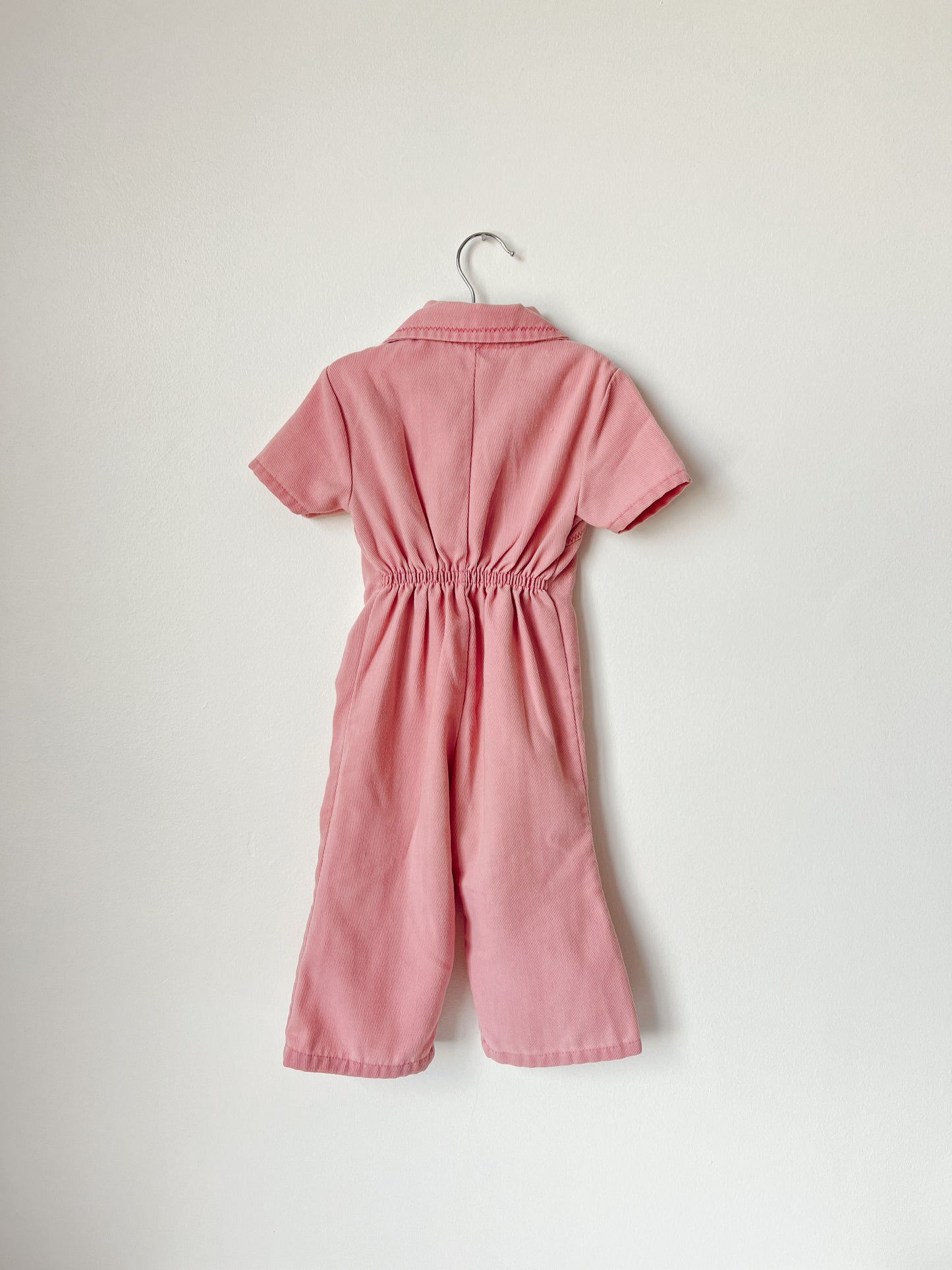 Pink Zippered Toddler Jumpsuit