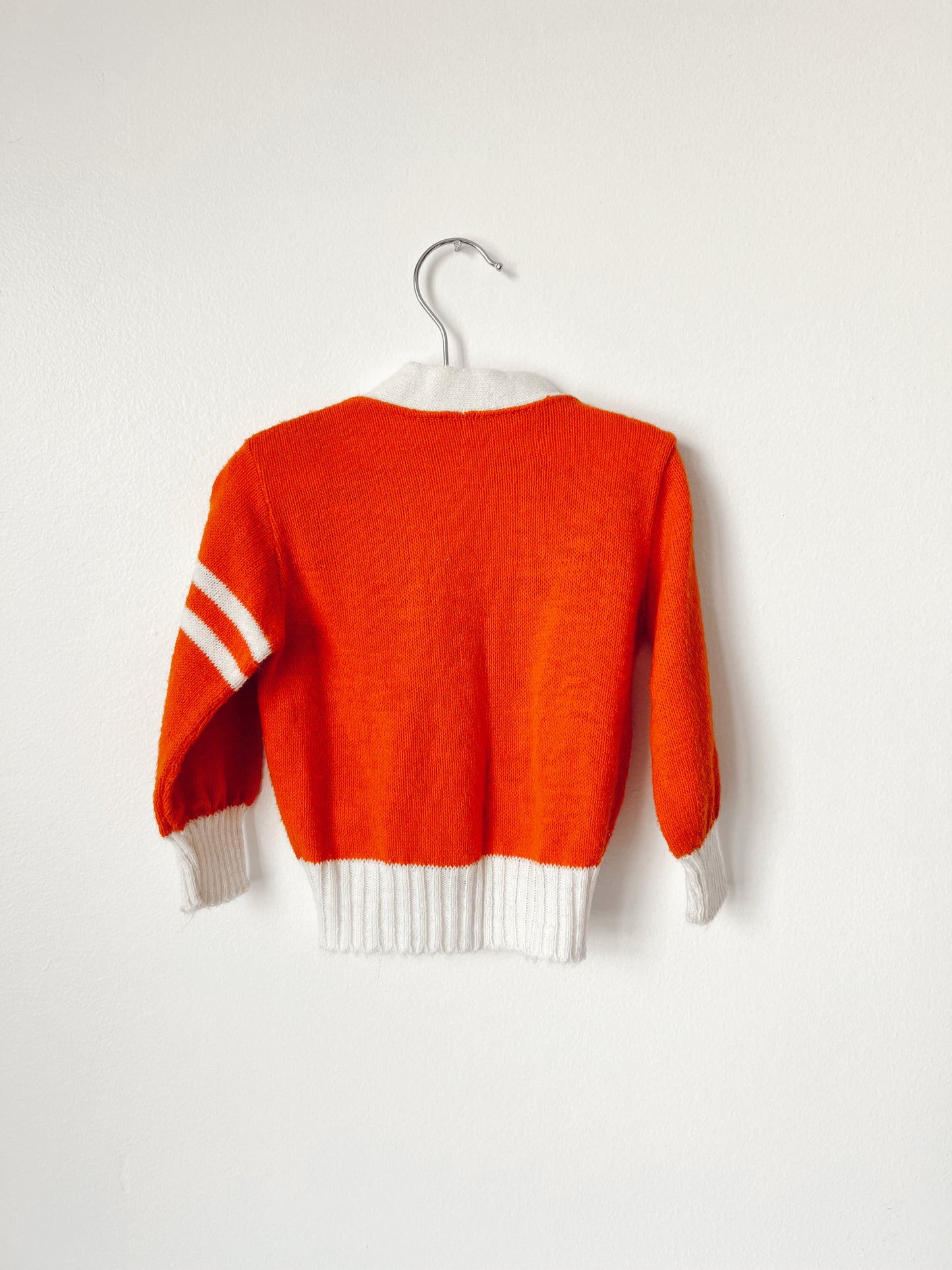 1970’s Baby's Burnt Orange Varsity Cardigan