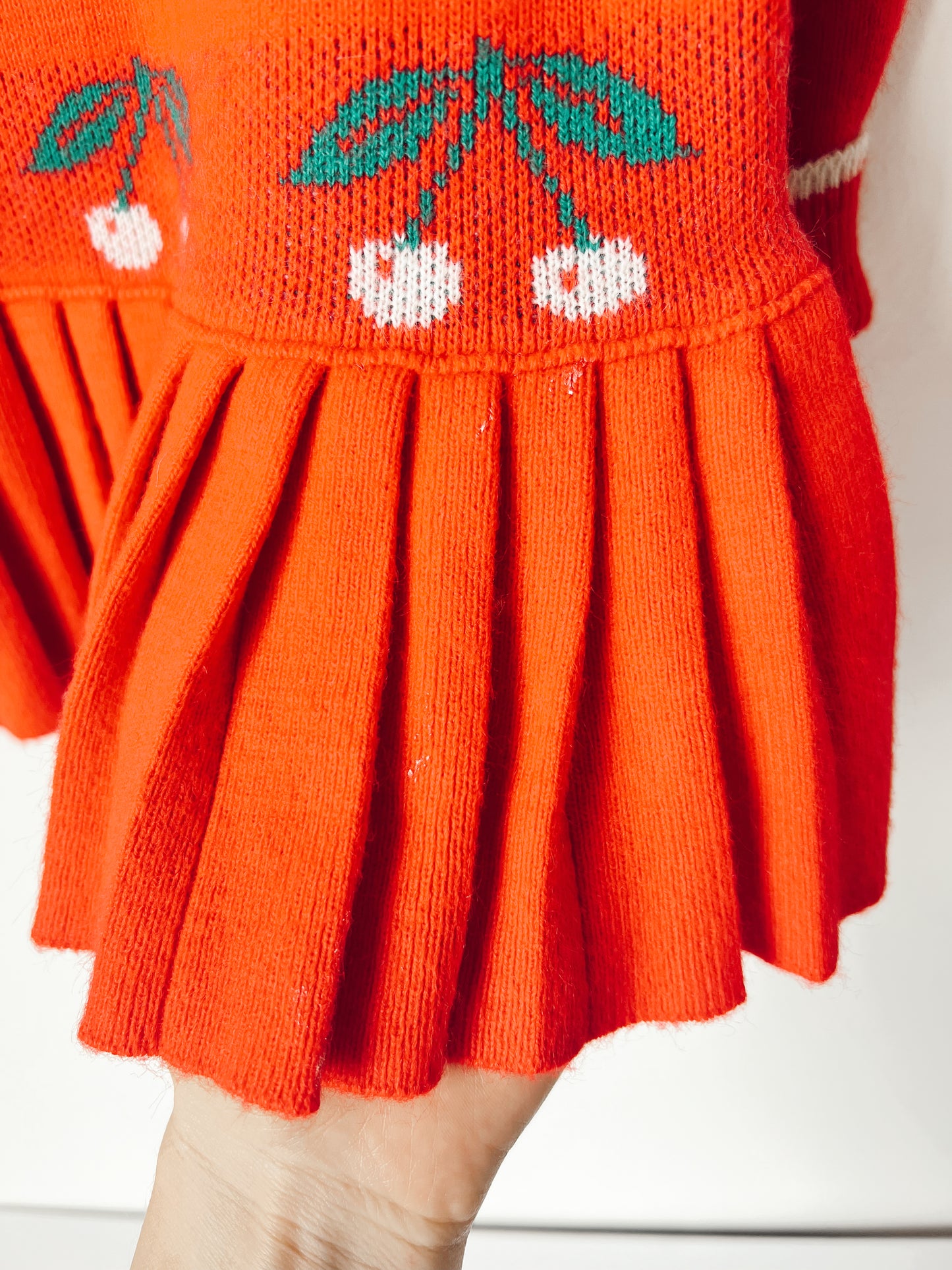 Vintage Cherry Sweater Dress