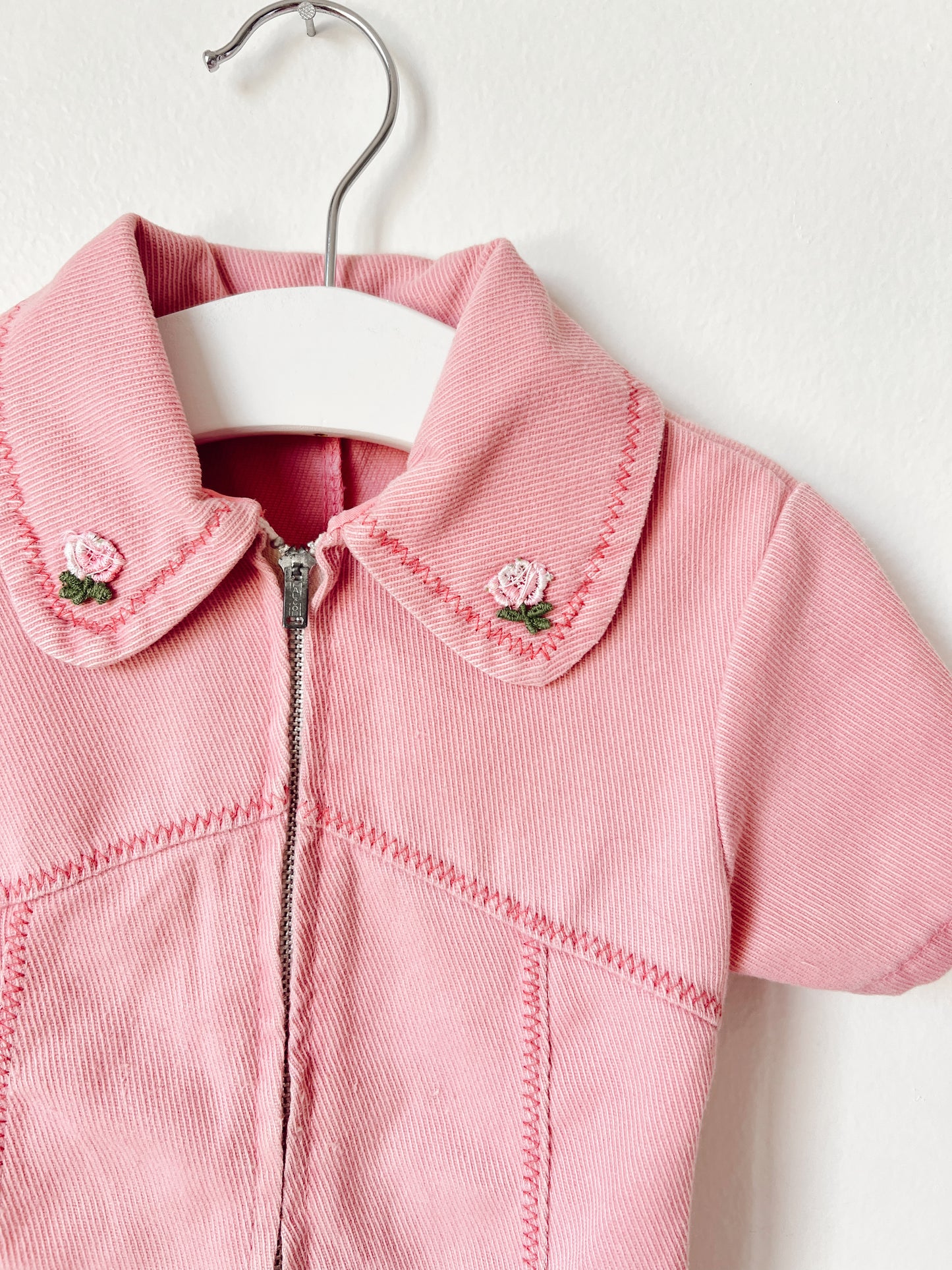 Pink Zippered Toddler Jumpsuit